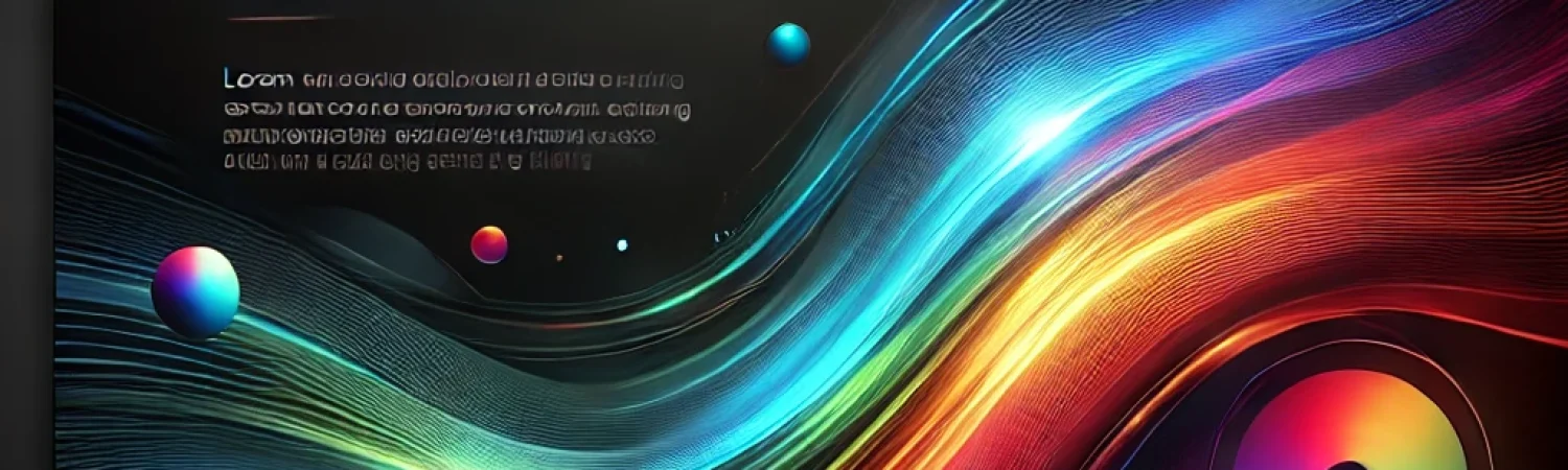 DALL·E 2025-01-10 17.50.45 - A sleek and modern banner for a blog about the impact of colors on branding in 2025. The image should feature a dark background with glowing gradients